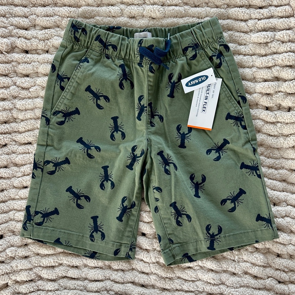 Old Navy Green and Blue Lobster Print Shorts